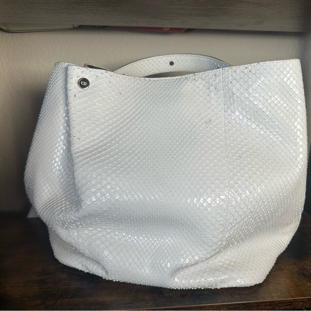 ULTRA RARE Dior Python White Gold Runway Bag - Picture 6 of 14